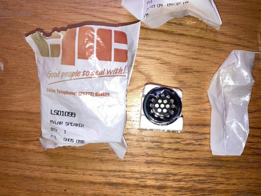 28mm Dia., Miniature Mylar Speaker, 8 ohm @ 0.5W,  CPC, LS01099, NOS