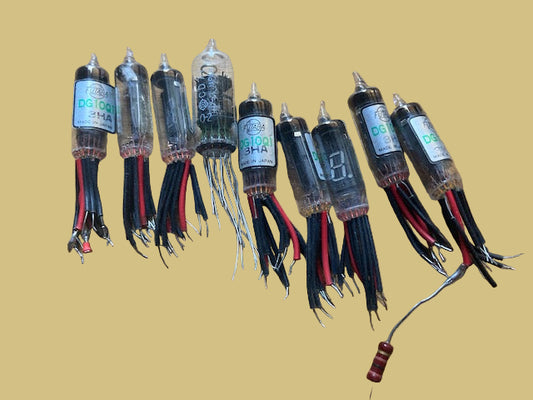 Single digit 7-segment, Vacuum Flourescent Display, VFD,Futaba, DG10Q1, EX EQUIPT