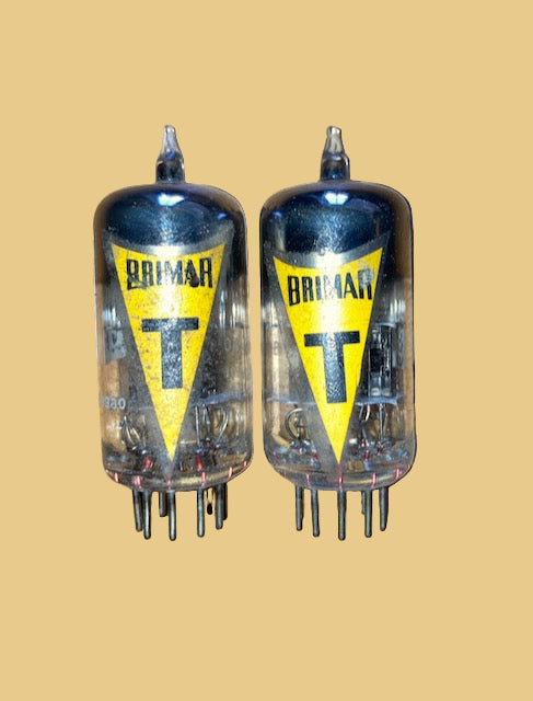 6060, BRIMAR, SPECIAL QUALITY ECC81, ,MATCHED PAIR, TRUSTWORTHY, SAME FACTORY CODE,  OCTOBER 1962 FOOTSCRAY PRODUCTION 