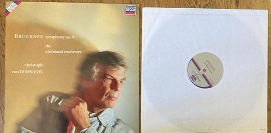 BRUCKNER, SYMPHONY NO.9, THE CLEVELAND ORCHESTRA, CHRISTOPH VON DOHNANYI, 1989, DECCA, VINYL, LP, VG+/VG+ 425 405-1 FREE UK POST