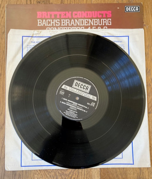 SXL 6775, Bach Brandenburg Concertos 4, 5 & 6, Britten, ECO, DECCA, VINYL, LP, VG+/VG+, FREE UK POST