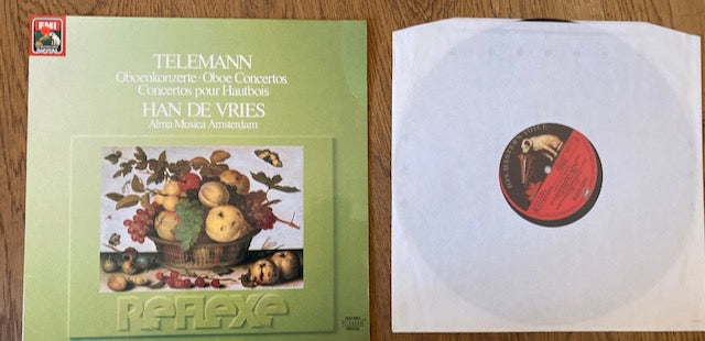 Telemann, Oboe Concertos, Han De Vries, 1982, EMI Digital,VINYL, LP, VG+/VG+, EL 29 0717 1, FREE UK POST