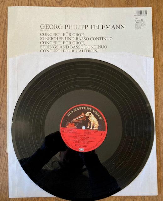 Telemann, Oboe Concertos, Han De Vries, 1982, EMI Digital,VINYL, LP, VG+/VG+, EL 29 0717 1, FREE UK POST