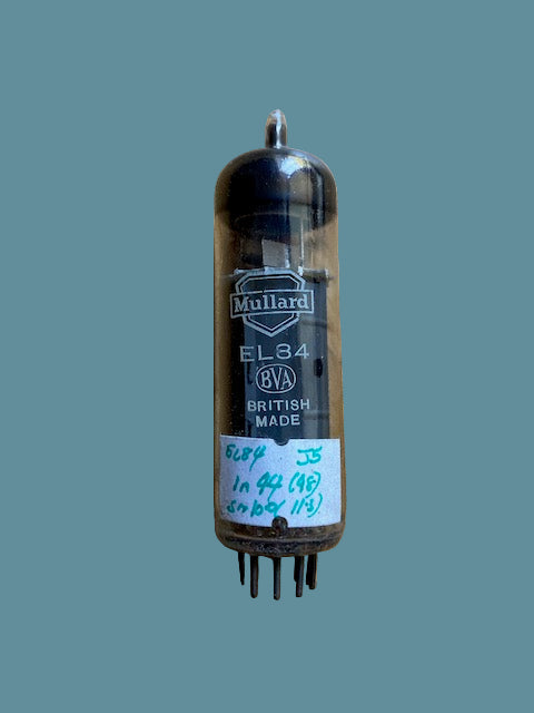 EL84, MULLARD, OLD SHIELD, rX1 B9J,  BLACKBURN SEPTEMBER 1959 PRODUCTION