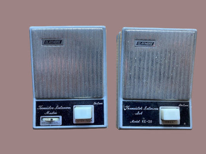 CLAYMORE, Deluxe Transistor Intercom, Model KE-20, Master & Sub, untested, for restoration