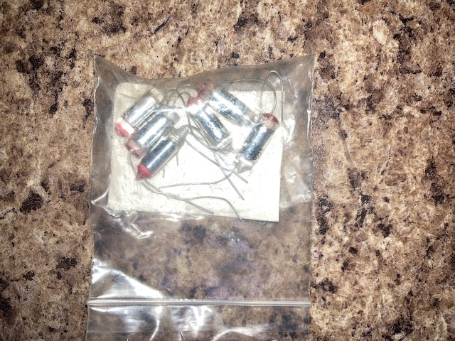 Radiospares, RS, Suflex, Polystyrene capacitors, 2200pF @ 125V,  PACK OF 6x
