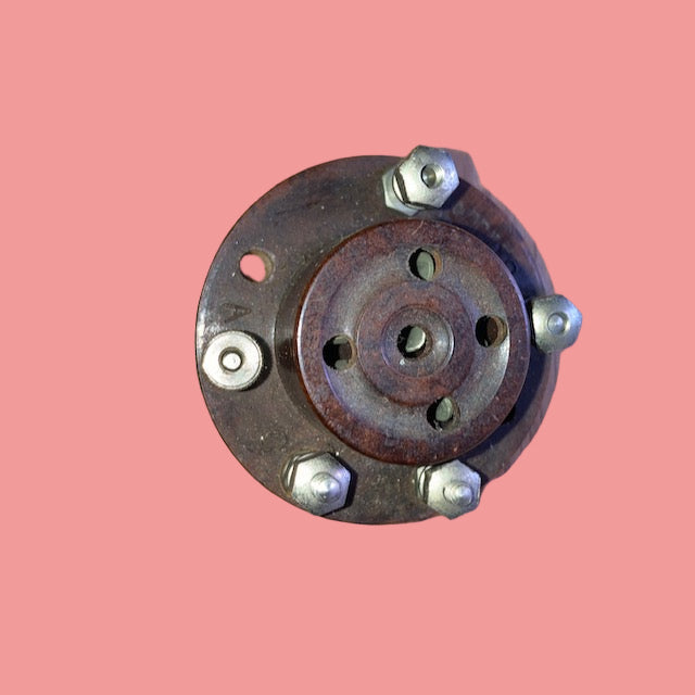 LOTUS,, BRITISH 5 PIN, B5,   BROWN BAKELITE, VALVE HOLDER,  1929