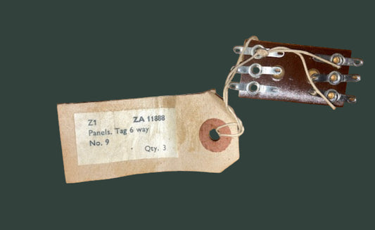 ZA11888, MILITARY, VINTAGE TAG STRIP,  47 X 26mm, 6 WAY,