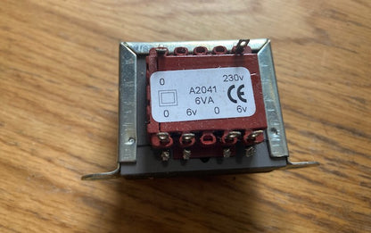 RAPID ELECTRONICS, 88-3413, CHASSIS TRANSFORMER, 230V 6VA 6V+6V, A2041