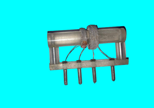 DENCO, INTERCHANGEABLE COIL, LOW LOSS POLYSTYRENE FORMER, RED SPOT, 14 + 100uH, 4 PIN COIL FORMER, 50mm LENGTH, 10mm DIA,