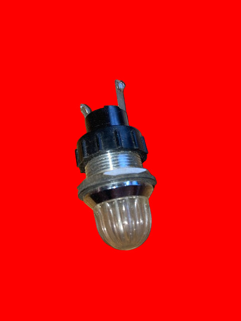 ARCOLECTRIC, CHROME BEZEL, RIBBED  CLEAR LENS, 22mm DIA LONG CAST BODY,SIGNAL LAMP, EX EQUIPT 