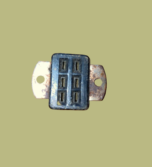 6 PIN FEMALE, MINIATURE JONES SOCKET, NO WHITE DOT, CHASSIS MOUNT, QUAD2, POWER SOCKET