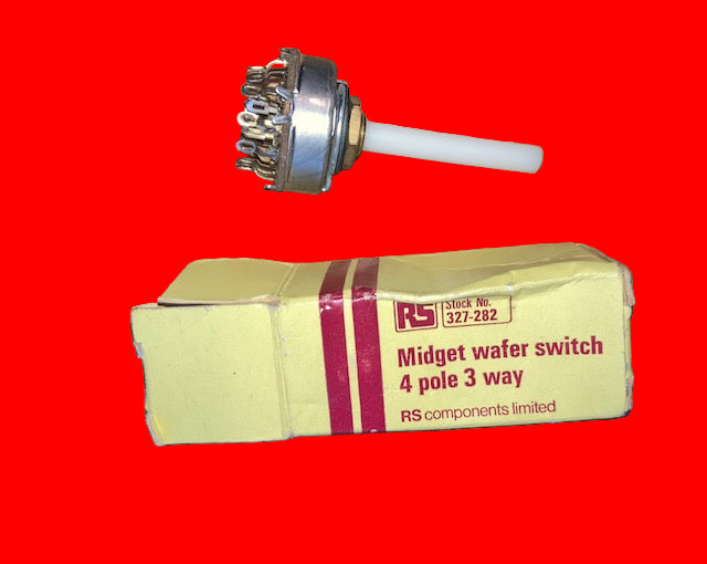 Midget Wafer Switch, 4 Pole, 3 Way, RS 327-282