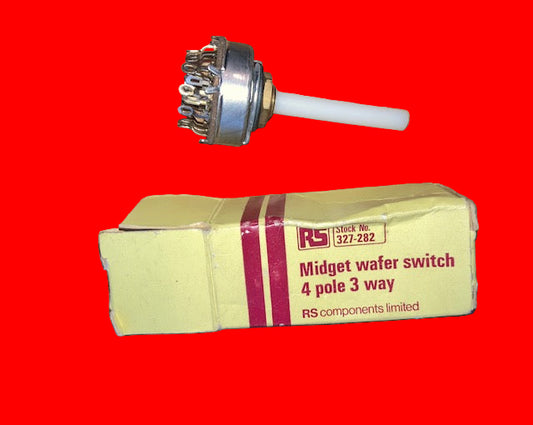 Midget Wafer Switch, 4 Pole, 3 Way, RS 327-282