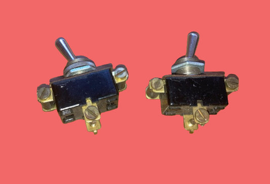 NSF, CH, PEAR DOLLY, DPDT SWITCH,  CHROME FINISH, SCREW CONNECTION, NOS