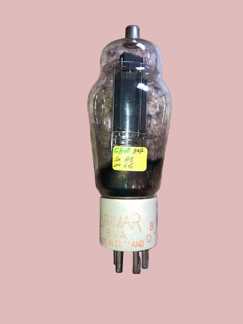 ATS25, BRIMAR, ARMY, ZA3496, CERAMIC BASED, RED BASE PRINT, 807, VT60A, 10E/587,