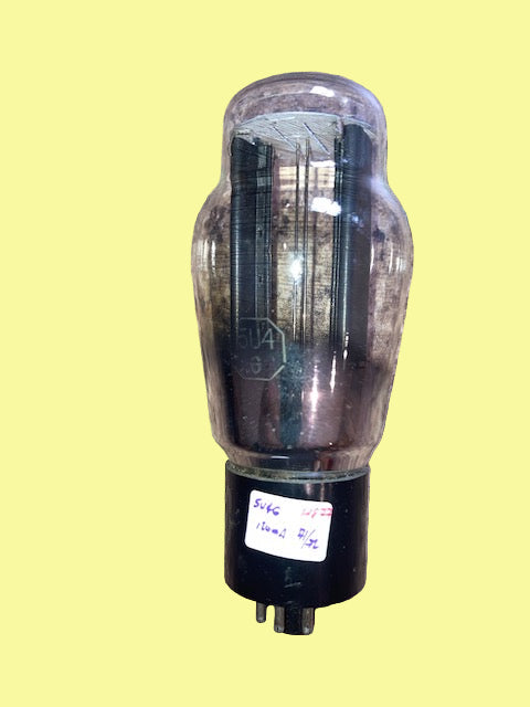 5U4G, RCA, BLACK SMOOTH PLATE, VT-224, K5E, &nbsp;SEPT-OCT 1943 PRODUCTION, &nbsp;5U4