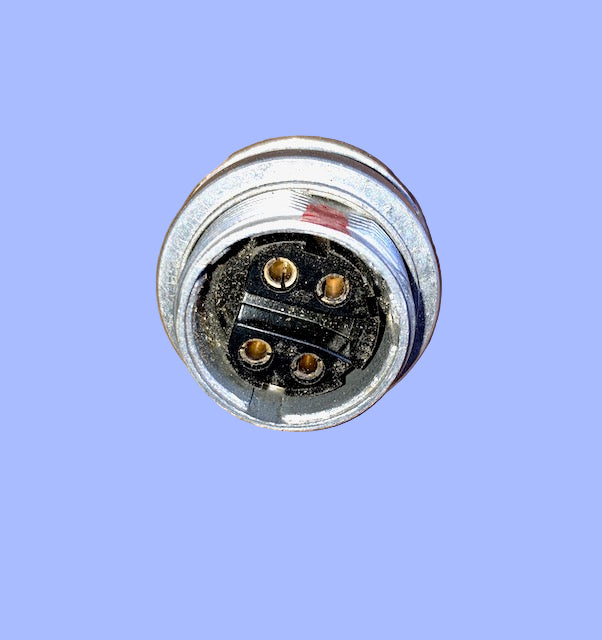 Pattern 104,  Plessey, Mk 4, FIXED, 4 way Socket, 4 Female Pins, Larkspur, Clansman, Power Socket, Large, 28mm Thread dia., EX EQUIPT 