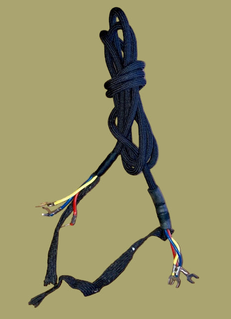 GPO Telephones, ,Black braided handset cord with spades, 3-way
