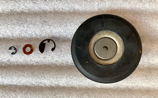 Garrard, AT4, Autoslim, Idler Wheel, Ex Equipt., c/w platter E clip, Wheel shim and E Clip, 58220, 75625, 75627