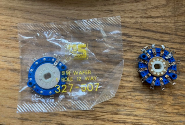 Lorlin, SM, Switch Wafer, 12 Way, RS Stock No. 327-507, 5.5 mm SHAFT DIA., 32mm WAFER DIA.,