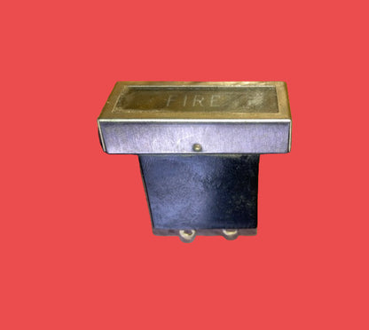 BULGIN, D721/FIRE, SPECIAL DUTY, LEGEND SIGNAL LAMP, CHROME BEZEL 45 X 19mm