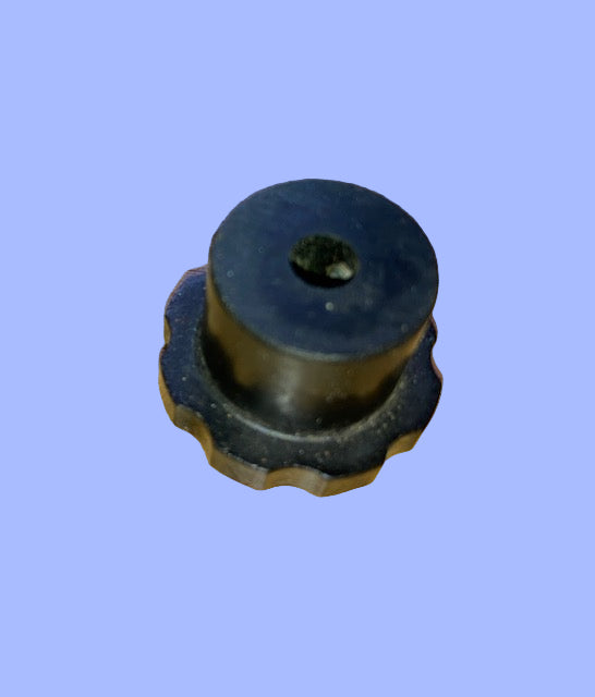 MARCONI , FLUTED KNOB, , BLACK BAKELITE,  30mm DIA , 21mm HEIGHT, 