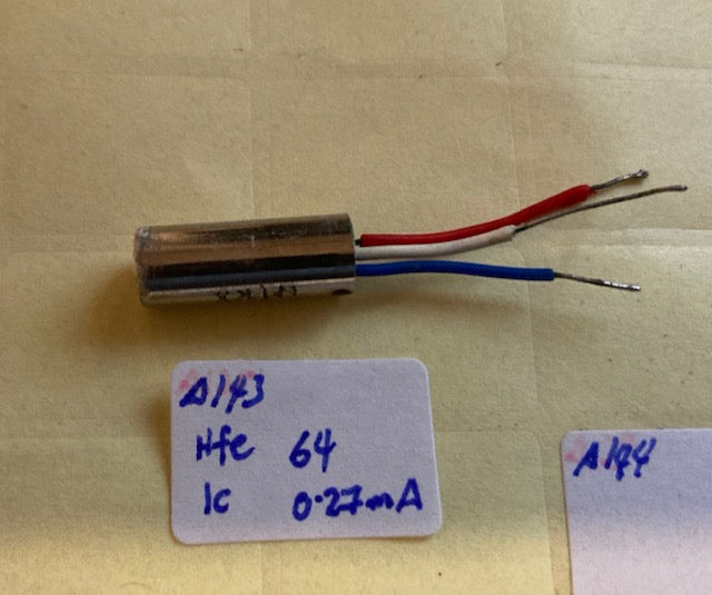 OC72, MULLARD, PNP, GERMANIUM TRANSISTOR, Hfe = 64, Ic = 0.27mA 