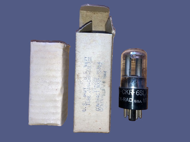 6SL7GT, VT-229, MILITARY, KEN-RAD, NEW BOXED, FEBRUARY 1944 DATE CODE,  6SL7,