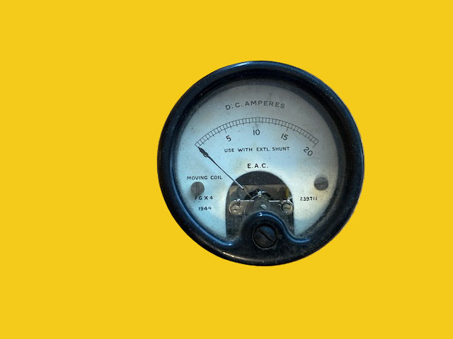 Ammeter DC2, 20A, EAC, Moving Coil Meter, c/w Shunt, ZA0151, Dated 1944