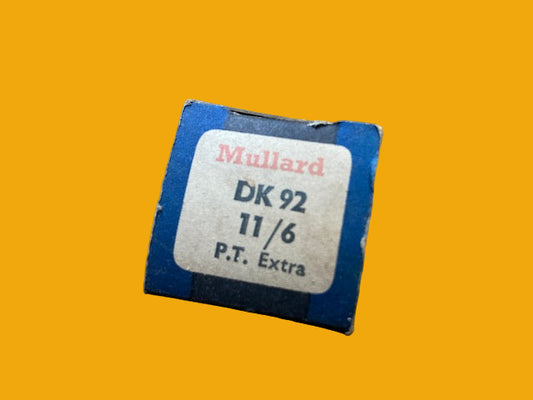 DK92, MULLARD, BOXED NOS, 1AC6, 1C2, CV5172, X18, X20 