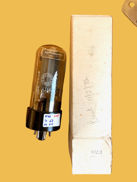 KT66, BENTLEY ACOUSTICS, CLEAR GLASS, 1972 DATED