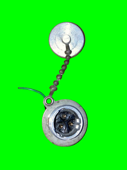 Pattern 104,  Plessey, Mk 4, FIXED, 3 way Plug, 3 Male Pins, Larkspur, Clansman, Power Socket, With End Cap, EX EQUIPT 