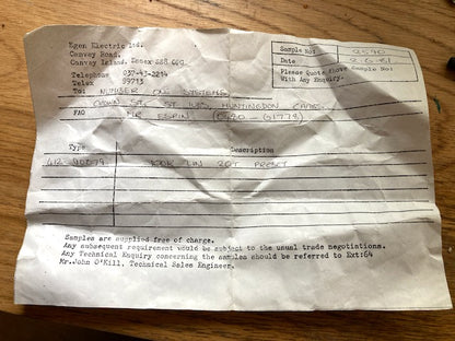 Egen, Fader Potentiometer, Slider Potentiometer,  100K 20T Preset, NOS, 412-90079