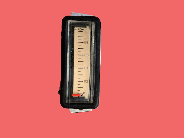 Brion Leroux, edge read meter, ammeter scaled 0 - 1mA,, 1972 EX HARWELL AEA
