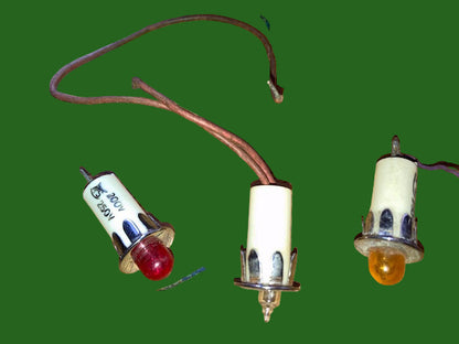 3X 1960s RS, Radiospares, Neon Indicator, 240 V, Wire Leaded, Red, Ex Equipt.