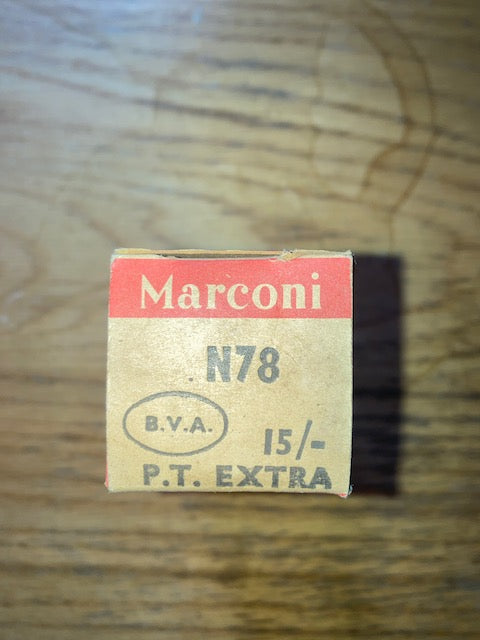 N78, MARCONI WIRELESS TELEGRAPH, MWT, 6BJ5 ,CV3711, CV4062, OCTOBER 1959, NOS BOXED, EDDYSTONE (Copy)