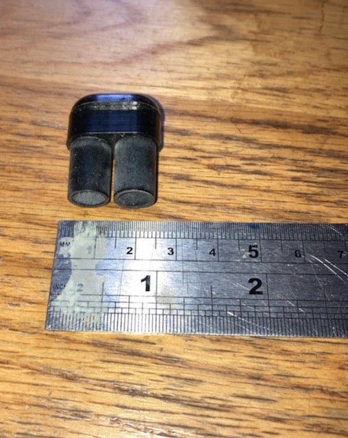 BELLING, 2 PIN PLUG, APPROX 12mm PITCH, TUBULAR SOCKET WITH SPLAYED PINS