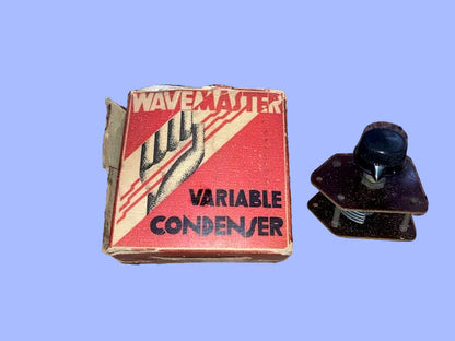 WAVEMASTER, VARIABLE CONDENSER, AERIAL COUPLER No. 80, 0.00004uF, NEW BOXED, 1927