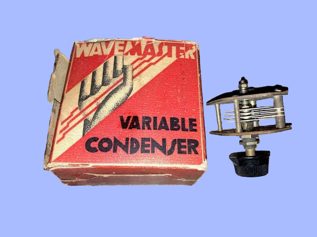 WAVEMASTER, VARIABLE CONDENSER, AERIAL COUPLER No. 80, 0.00004uF, NEW BOXED, 1927