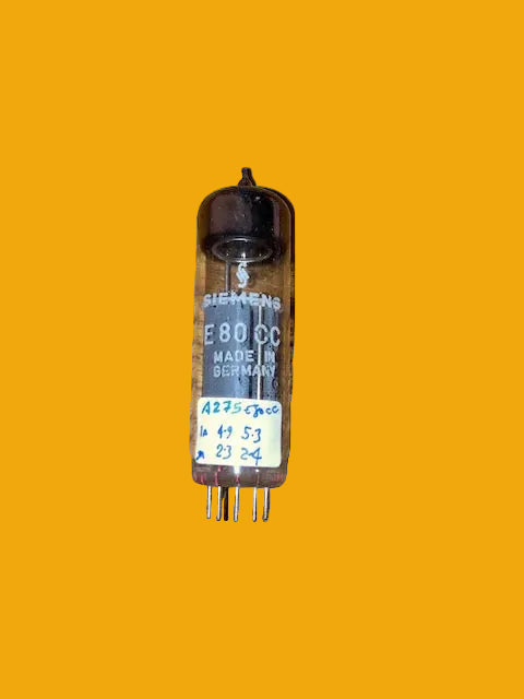 E80CC, SIEMENS,TRIODE, GOLD PINS, 6085, CV5989,