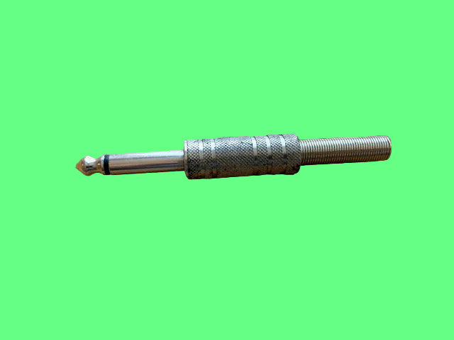 ENGINE TURNED KNURL, METAL BODIED, JACK PLUG 1/4 INS, 6mm, EX EQUIPT