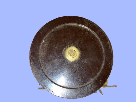 BRANDES, BRASS, VARIABLE CONDENSER, .0005 MMFD, VARIABLE CAPACITOR, C/W BROWN BAKELITE DRUM TUNING KNOB, 1927