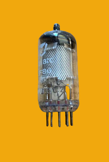 BOXED NOS, EF86, MULLARD, NEW SHIELD, PIN MESH SCREEN, &nbsp; 8y6 ⊿5C2, HEERLEN, MARCH 1972, PRODUCTION, EF86