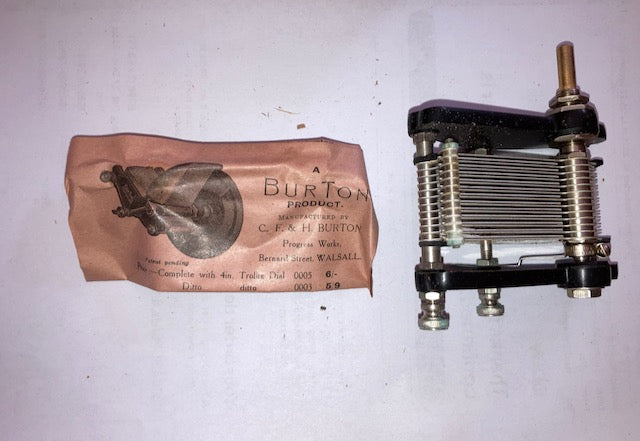 BURTON, VARIABLE CONDENSER, 0005uuF, NEW BOXED, 1929,