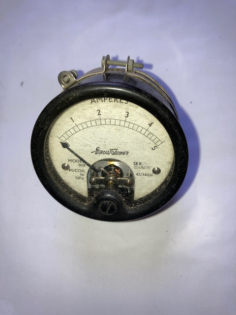 Ernest Turner Model no 909, moving coil meter, 53mm Dia, Scaled 0-5A