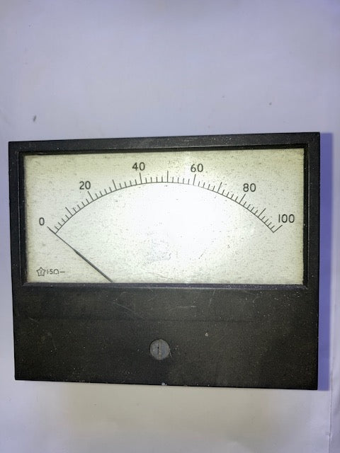Sangamo, moving coil meter,  93 x  75mm, Scaled 0 - 100, FSD = 100uA DC,