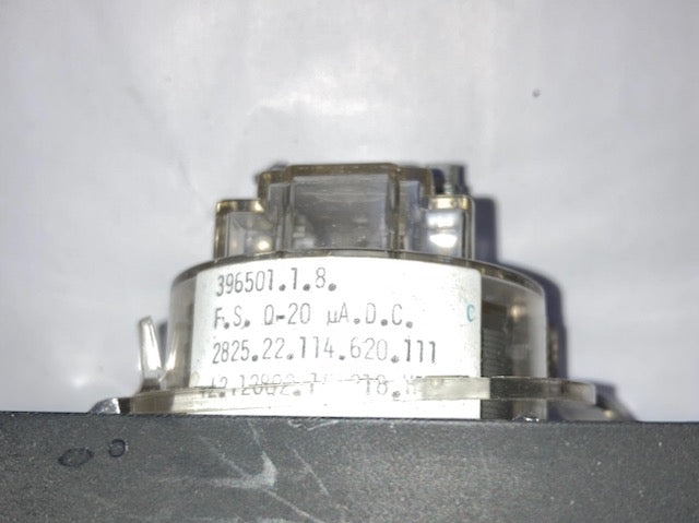 Sangamo, moving coil meter,  93 x  75mm, Scaled 0 - 20uA, FSD = 20uA DC, 