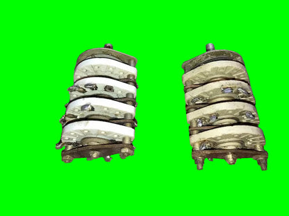 OAK NSF, ABH TYPE, AIR MINISTRY, 10F/16787, CERAMIC ROTARY WAFER  SWITCH, 4 WAFER, 6 POSITIONS,