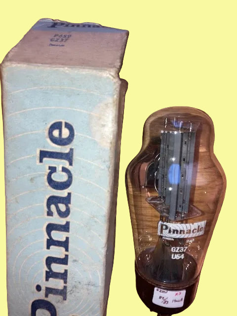 U54, PINNACLE BADGED COSSOR/ELECTRONIC TUBES, HIGH WYCOMBE FACTORY, 53KU, CV378, GZ37  BROWN BASE,NEW BOXED